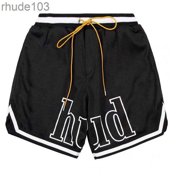 Diseñador para hombre Rh Limited Rhude Shorts Summer Swim Short hasta la rodilla Hip Hop High Street Sports Training Pantalones de playa Negro Hombres Traje para mujer S-XL LUOJ