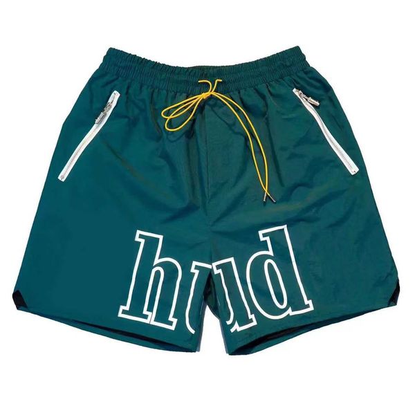 Designer Mens Rh Limited Rhude Shorts Summer Swim Court Genou Longueur Hip Hop High Street Sports Training Pantalons de plage Vert Hommes Costume Femmes S-XL 14DR