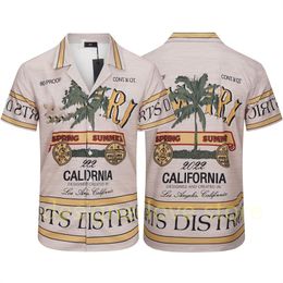 Diseñador camisa para hombres botones camisas gráficas en impresión Hawaii sudadera de vacaciones para mujeres botones de playa de seno