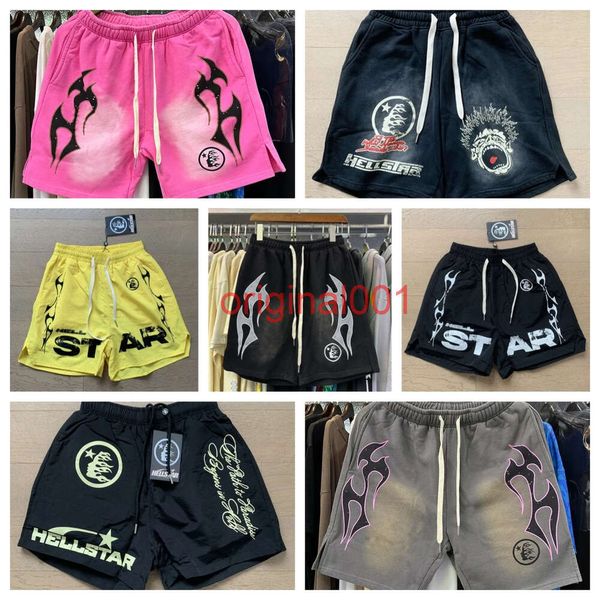 Designer Mens Short Hellstar Shorts Fashion Casual Clothing Clothing Beach Shorts Hellstar Graffiti Breathable Mens rétro Water Water Short Running Sport Mn