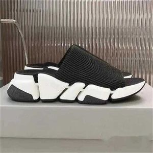 Designer Heren Slippers sokken afdrukken leer Web Zwarte schoenen Mode zomersandalen strand sneakers Maat 36-45