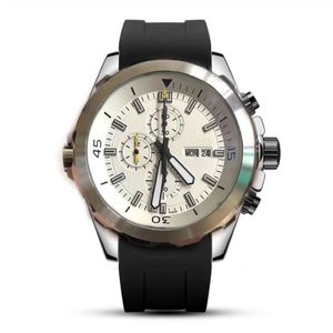 Diseñador Reloj deportivo para hombre Japón Movimiento de cuarzo Cronógrafo Relojes de pulsera negros Correa de caucho Hombre Relojes piloto Marca famosa Wristwa191F