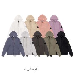 Designer Mens Stones Island Sweat à capuche Pull Crewneck Hommes Sweat à capuche Zipper Veste Candy Hoody Mode Printemps et Automne Sweat Top Sweats à capuche 949