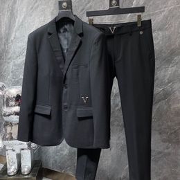 Diseñador Trajes para hombre Blazers chaqueta abrigo ropa occidental hombres carta clásica impresión Blazer otoño abrigo de lujo outwear