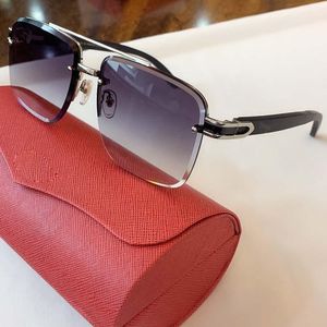 Diseñador para hombre gafas de sol gafas de cuerno de búfalo color del marco anti ultravioleta lente de revestimiento de luz azul UV400 protección para los ojos moda hombre tonos de conducción disponibles