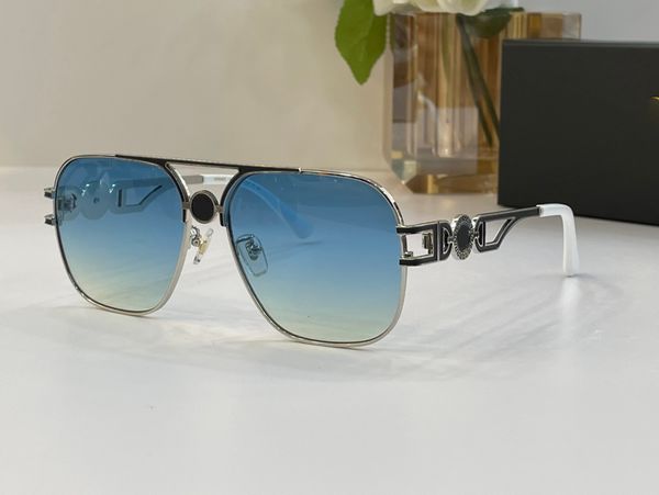 diseñador para hombre gafas de sol gafas mujer metal marco delgado doble nariz puente espejo pierna puente nariz estéreo 1 1 Delicadeza de calidad superior gafas de marca gafas de lujo