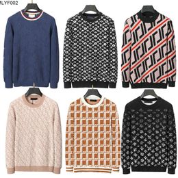 Designer Mens Pull Vêtements Pull Laine Casual Grille Rayé Patchwork Sweat Géométrie Couleur Laine Laine Jumper