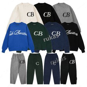 Carta de suéteres para hombres de diseñador Jacquard Sweatsings de gran tamaño Mujeres Ondo de cole Buxton Sweater de gran tamaño Hip Hop Sport Pants