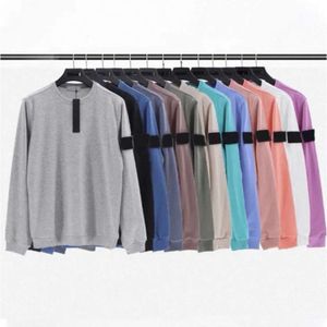 Designer Heren Sweatshirts Hoodie Casual Pullover Herfst O-hals Zwarte Hoodie Dames Snoep Kleur Lange Mouw Trui met Kompas Stones Island 2024