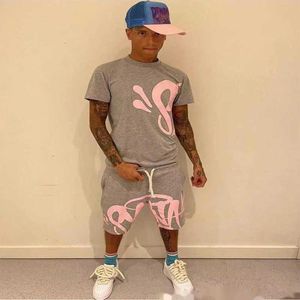 Designer Mens Syna World Tshirts Set Tee Tee imprimé T-shirt Short Y2K SYNAWORLD Tees Track Costume Tshirt graphique et shorts