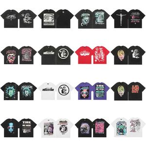 Designer Mens T-shirt Hellstar Shirt T-shirt graphique Hip Hop Summer Fashion Tees Femmes Tops Coton T-shirts Polos À Manches Courtes Haute Qualité Hellstars Vêtements d88