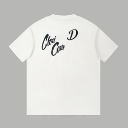 Designer Mens T -shirt Luxurymerk met grote brief bedrukte luxe D Logo Soft Cotton Pure Shirt Top verkopen Casual losse oversized grafische tee