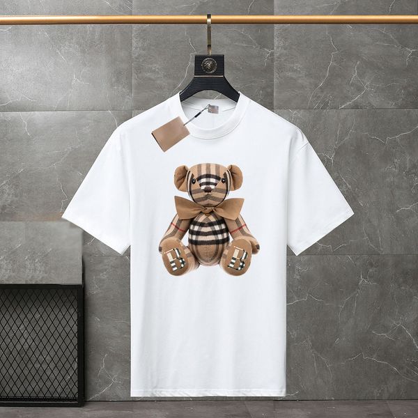 Diseñador Camiseta para hombre Camiseta de marca de lujo para hombre y mujer Camiseta con cuello redondo de verano Manga corta Moda al aire libre Casual Algodón puro Alfabeto Impresión de dibujos animados Traje de amante # 26