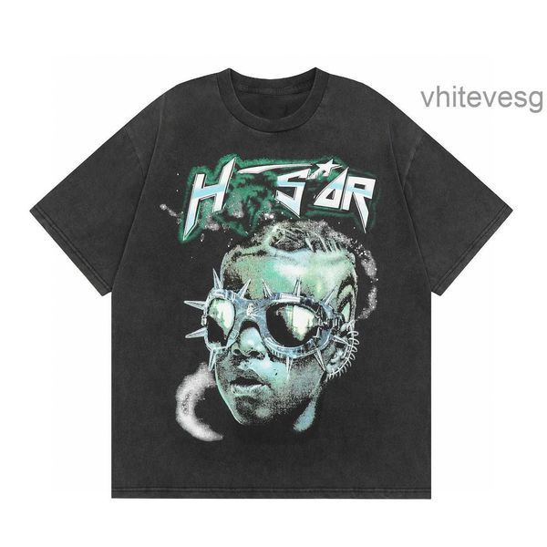 Designer Mens T-shirt T-shirt Hellstar The Future T-shirt à manches courtes Washed Black Hommes Femmes Court Couple Hommes Hip Hop Street Top C3MC