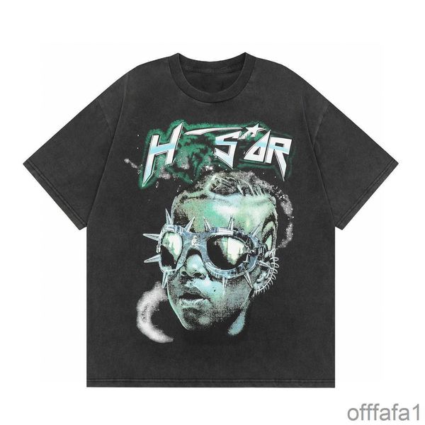 Designer Mens T-shirt T-shirt Hellstar The Future T-shirt à manches courtes Washed Black Hommes Femmes Court Couple Hommes Hip Hop Street Top 1HF8