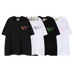 Designer Mens T-shirt Tees Galerias Mulheres Camisetas Depts Simples Verão Mangas Curtas Letras Imprimir Moda Algodão Luxurys Lazer Tops Roupas S-XL TRUB