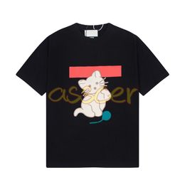 Designer Mens T-shirt Femmes Mode Hortensia Cat Imprimer T-shirts Unisexe Col Rond T-shirts Taille XS-L