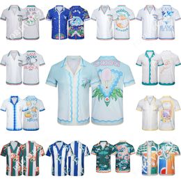Diseñador Camisetas para hombres CASA Blanca THICHAS PARA HOMBRES Diseñador Casablanca Playa estampada Camiseta de mangas cortas Floos Camisas para hombres.