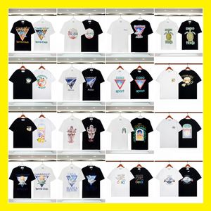 Designer Mens T-shirts Casablanca colored lapin imprimé graphique tee masculin femme vêtements unisexe t-shirt 100% coton tshirts oversize décontractés s-3xl