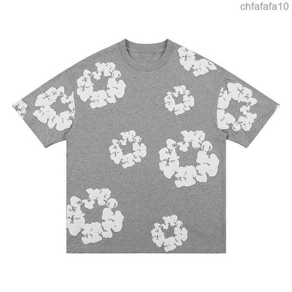 Designer Mens T-Shirts Floral Graphic Harajuku Shirt Streetwear Femme Tshirts Spring and Summer Tops Tees KP72