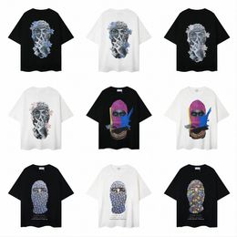 Designer Mens T-shirts ih nom uh nit lettre masquée hommes imprimées à manches courtes décontractées hommes femmes 100% coton lâche T-shirt confortable taille s-xl k9mo #