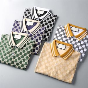 Designer Heren T-shirts Heren poloshirt geometrie patchwork Luxe Vrouwelijke grafische Tops Tees Poloshirt Poloshirts Werk Golf Casual P240z