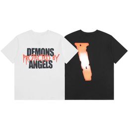 Designer Heren T-shirts Nav DPBA Box Set 001 Glow Orange Glow Big V Co merk voor mannen en vrouwen Tees T-shirt Hiphop Mode Topkleding Paar Tees Pullover S-XL