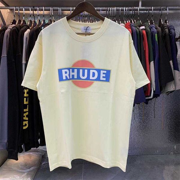 Designer Mens T-shirts Rhude Shirt Vêtements de mode T-Hop Tshirts Vintage Racer minimaliste Men de T-shirt Summer Casual Summer