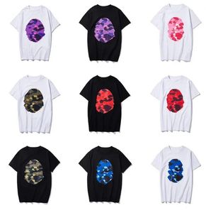 Diseñador Camisetas para hombre Verano clásico camo Great Ape Man head pareja masculina y femenina camiseta de manga corta Camiseta de hip hop de alta calidad M-XXXL