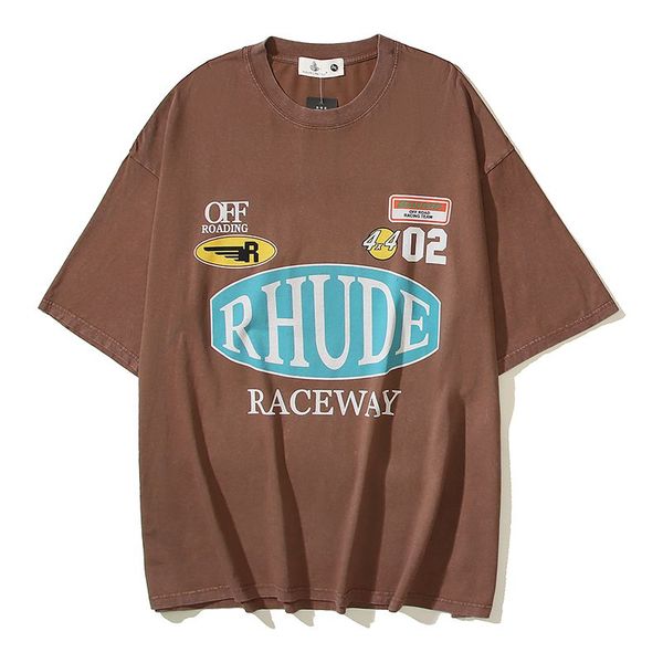 Designer Mens T-shirts Summer Rhude Sleeve Womens High Quality Tees Streetwear Hip Hop T-shirt Designers Short Best Shirts CXD2403213-15 GAOQIQIANG456