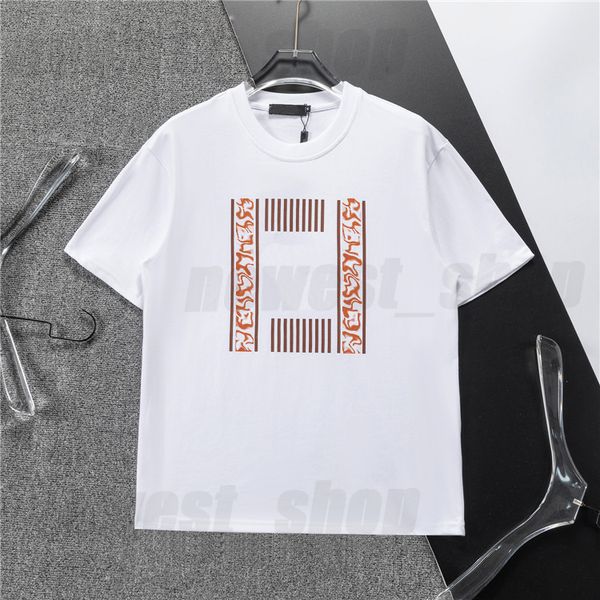 Designer Mens T-shirts Tshirt Splicing Vis f Coton T-shirt Marque Été Tee Luxury Lettre classique Impression de géométrie simple