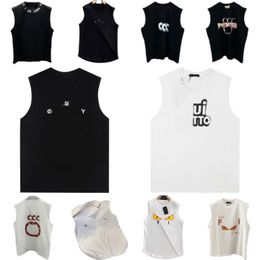 Designer Mens Tank Top T-shirt Trendy Luxury Brand Gedrukte brief Dames Mouwloze T-shirt Sport Casual losse High Street Mouwloze tanktop Aziatische maat M-4XL