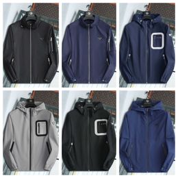 Diseñador para hombre Chaqueta técnica primavera otoño windrunner tee moda con capucha deportes rompevientos casual cremallera chaquetas al aire libre ropa tamaño M-2XL