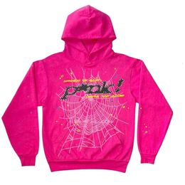 Designer Mens Thug Young Pink 555555 hommes Femmes Sweat à sweats de filet chaud Spider Web Sweatshirts Sweatshirts Paulures Hoody