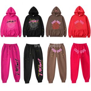 Designer Mens Survêtement Luxe Mens Sweat Spider 555 Mode Sweatsuit Homme Sp5der Young Thug 555555 Pull Rose Sweatsuit Homme Designer Femme Survêtement