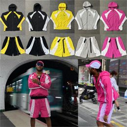Designer pour hommes Corteizz 3M reflective d'épissage du vent de veste à capuche à coque douce pour hommes et femmes sprinters v42i #