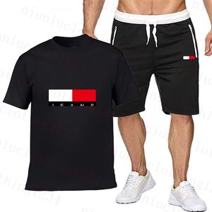Designer Mens Tracksuits sets Jogger Sweatshirts Sports Jogging Suits Homme Tracksuit Two Piece T-shirt T-shirt Summer Sumts Shorts à manches courtes imprimées
