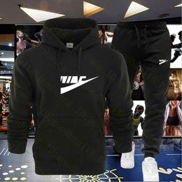 Designer Mens Survêtements Pull Pantalon Ensemble Basketball Streetwear Sweatshirts Costume de sport Lettre de marque Imprimé Sportswear épais Sweats à capuche et pantalons costume de jogging