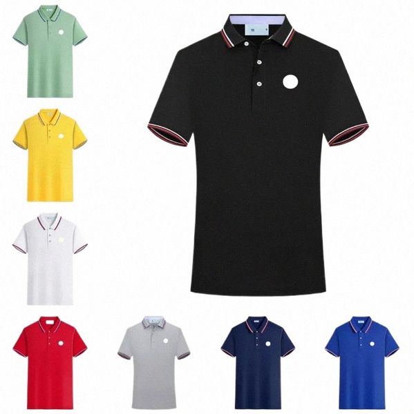 Designer T-shirt Mens Tshirt Polo Brand Men de luxe Polos Cound Color Couleur Print Fashion High Street Man Tee Breathable Oversize S-5XL HOMMES HENS # #