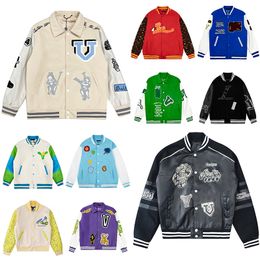 Designer Mens Varsity Eity Baseball Coat Fashion Fashion Womens Letterman Vestes Broiderd Letter Jacket Single Breasted Tops Couples Vêtements