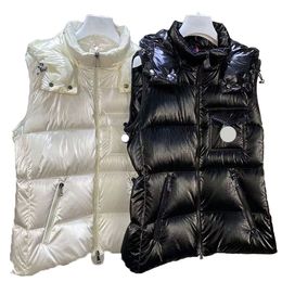 Designer Mens Gilets Down Short Hooded Women's Sleeveless Autumn and Winter Casual Jacket Couples Warm Waistcoat