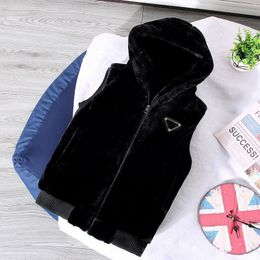 Diseñador Chalecos para hombre chaqueta chaquetas de invierno abrigo Chaleco para mujer de alta calidad chaqueta para hombre con capucha parka Chaleco de felpa para parejas imitación piel de visón con capucha abrigos cálidos