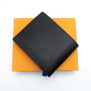 Portefeuilles pour hommes concepteurs courts portefeuilles longs portefeuilles en cuir en cuir réel de qualité supérieure plaid de fleurs portefeuille avec sac à poussière de boîte 6 CO243G