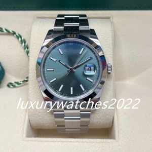 Diseñador Reloj de hombres 41 mm Movimiento mecánico automático Correa de acero inoxidable Caja original de pulsera de alta calidad 126300