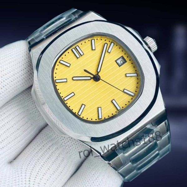 Montre de créateur pour hommes, mouvement mécanique automatique, Sport, 40mm, toutes en acier inoxydable, Montre de Luxe c023