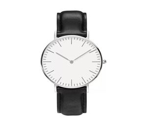 Reloj para hombre de diseño dw Relojes de moda para mujer Daniel039s Reloj con correa de cuero con esfera negra 40 mm 36 mm montres homme264k5054986