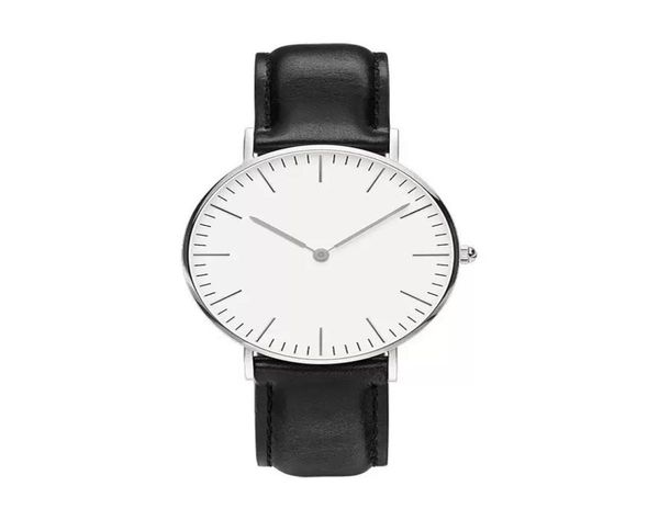 Designer Mens Watch DW Women Watchs de mode Daniel039s Black Dial Le cuir STRAP HORLOGE 40 mm 36 mm Montres Homme264K1005189