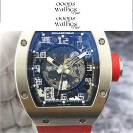 Designer Mens Watch Brand Luxury Watch Automatic Superclone 18K White Gold Dial 39x48mmcarbon Fibre Sapphire