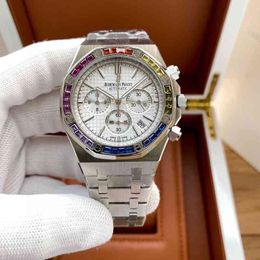 Designer masculino relógio de luxo relógio de luxo para homens relógios mecânicos amor clássico seis agulha série cor diamante 41mm suíço negócios casual marca esporte wris