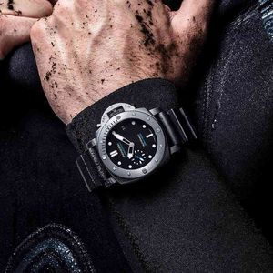 Montre de luxe pour hommes, montre-bracelet mécanique, série de plongée submersible, bracelet en caoutchouc, 3pj0